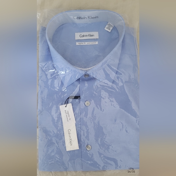 NWT | Calvin Klein Light Blue Dress Shirt - Picture 1 of 4